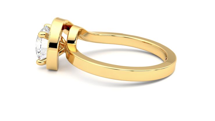 Taylor & Hart Comet Round Engagement Ring 360 degree image 20
