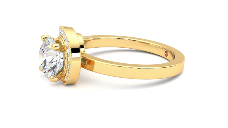 1.55 carat Round Lab Diamond Graduating Ring | Lauren B Jewelry