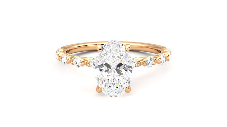Taylor & Hart Confetti Oval Engagement Ring 360 detail 01