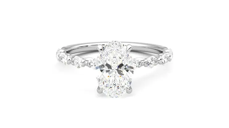 Taylor & Hart Confetti Oval Engagement Ring 360 detail 01