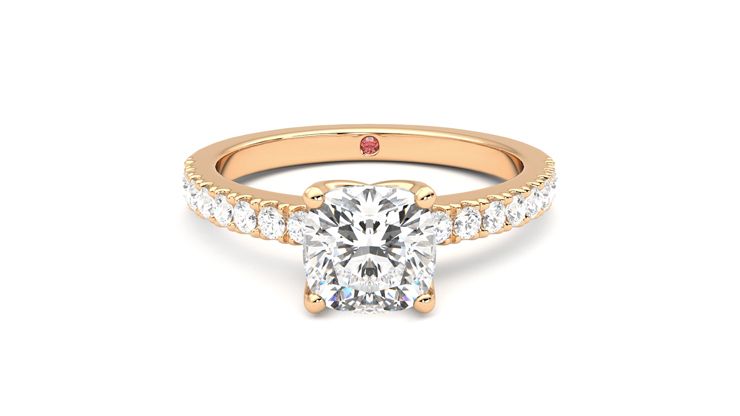 Taylor & Hart Constellation Cushion Engagement Ring 360 degree image 0