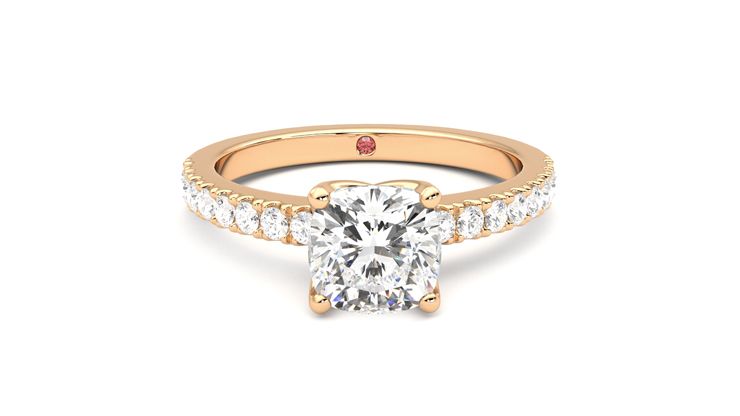 Taylor & Hart Constellation Cushion Engagement Ring 360 degree image 1