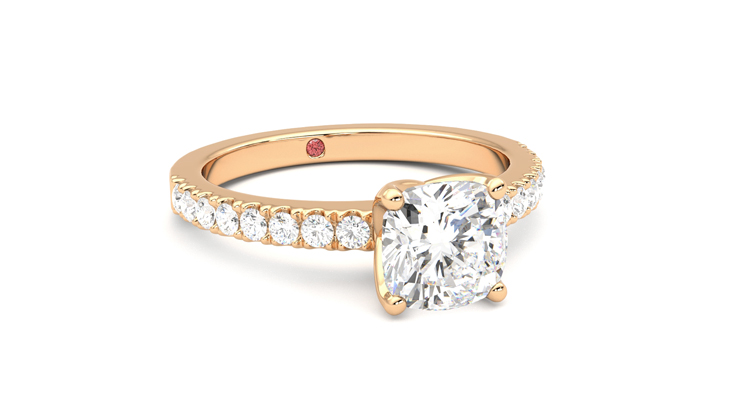 Taylor & Hart Constellation Cushion Engagement Ring 360 degree image 4