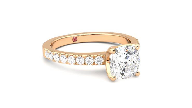 Taylor & Hart Constellation Cushion Engagement Ring 360 degree image 5