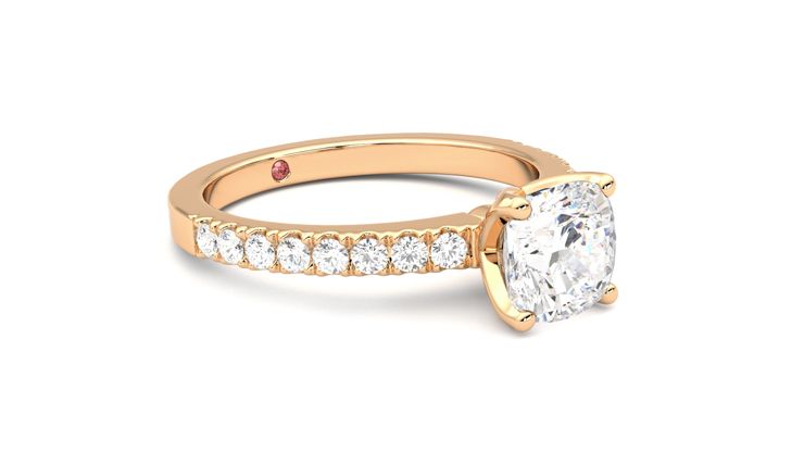 Taylor & Hart Constellation Cushion Engagement Ring 360 degree image 6