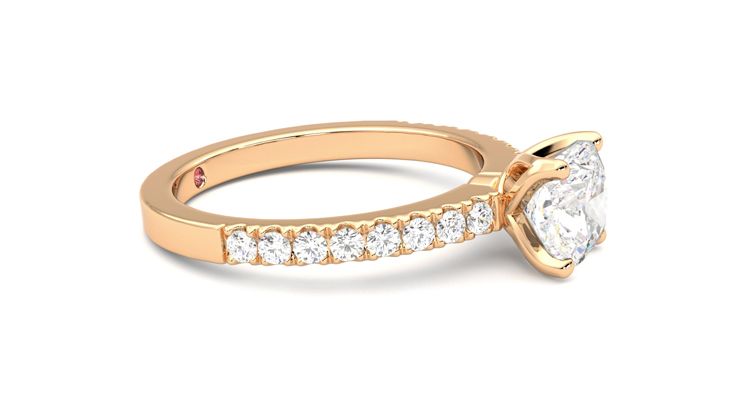 Taylor & Hart Constellation Cushion Engagement Ring 360 degree image 8