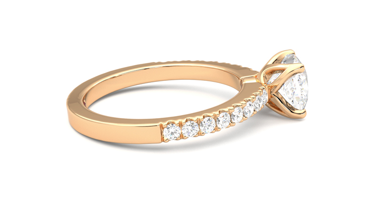Taylor & Hart Constellation Cushion Engagement Ring 360 degree image 10