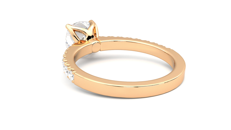 Taylor & Hart Constellation Cushion Engagement Ring 360 degree image 17