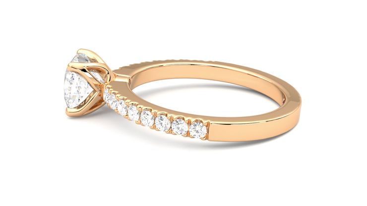 Taylor & Hart Constellation Cushion Engagement Ring 360 degree image 20