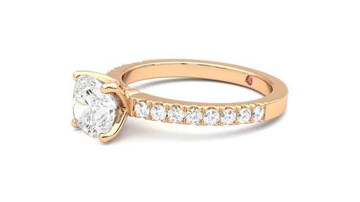 Taylor & Hart Constellation Cushion Engagement Ring 360 degree image 23