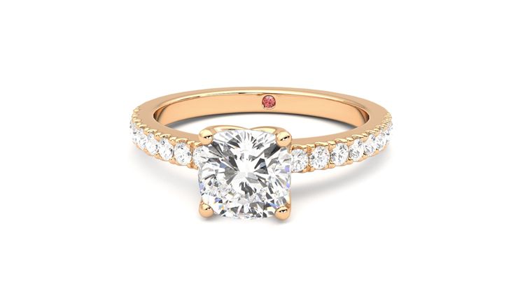 Taylor & Hart Constellation Cushion Engagement Ring 360 degree image 28