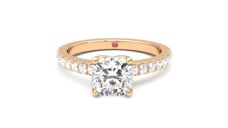 Taylor & Hart Constellation Cushion Engagement Ring 360 degree image 29