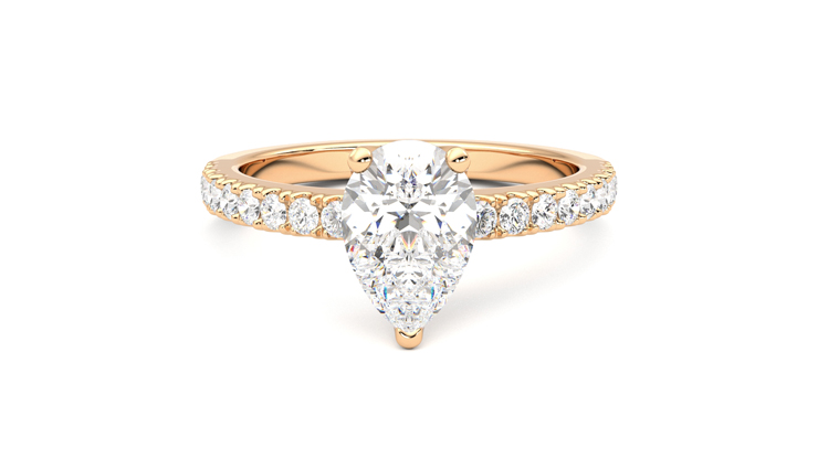 Taylor & Hart Constellation Pear Engagement Ring 360 detail 01