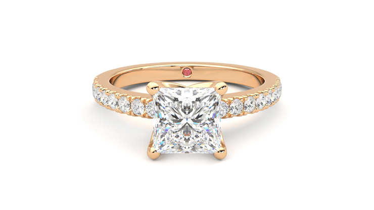 Taylor & Hart Constellation Princess Engagement Ring 360 detail 01
