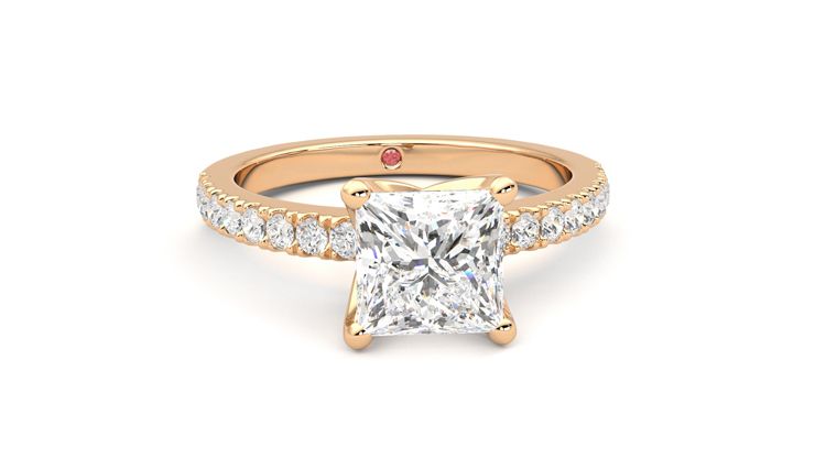 Taylor & Hart Constellation Princess Engagement Ring 360 degree image 2