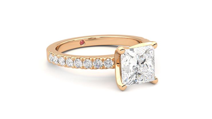 Taylor & Hart Constellation Princess Engagement Ring 360 degree image 5