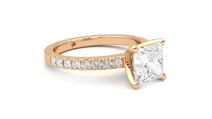 Taylor & Hart Constellation Princess Engagement Ring 360 degree image 6