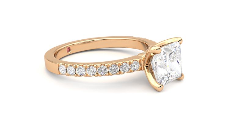 Taylor & Hart Constellation Princess Engagement Ring 360 degree image 7