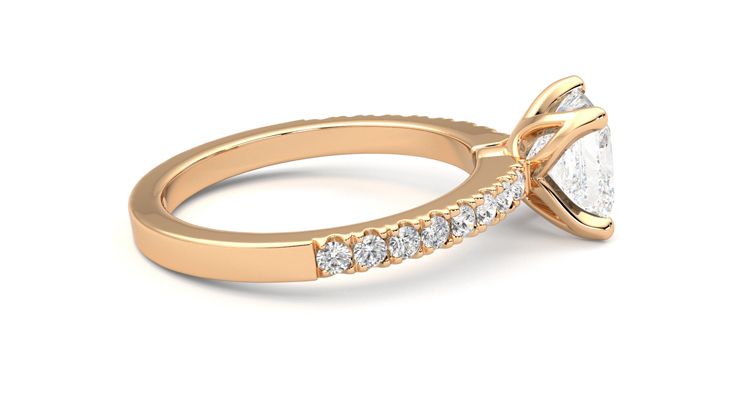Taylor & Hart Constellation Princess Engagement Ring 360 degree image 10