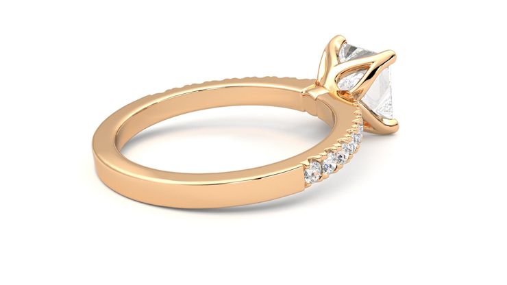 Taylor & Hart Constellation Princess Engagement Ring 360 degree image 12
