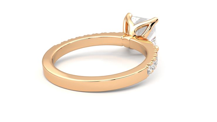 Taylor & Hart Constellation Princess Engagement Ring 360 degree image 13