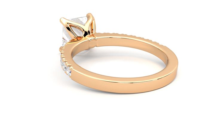 Taylor & Hart Constellation Princess Engagement Ring 360 degree image 17