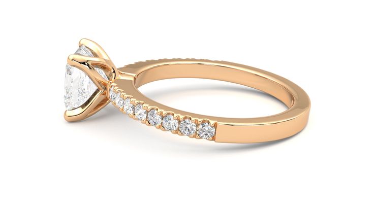 Taylor & Hart Constellation Princess Engagement Ring 360 degree image 20