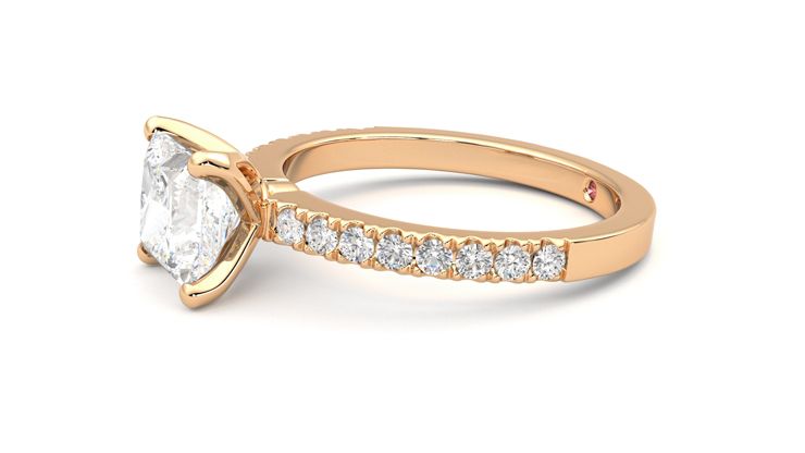 Taylor & Hart Constellation Princess Engagement Ring 360 degree image 22