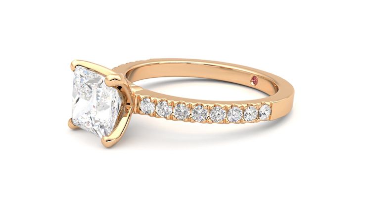 Taylor & Hart Constellation Princess Engagement Ring 360 degree image 23