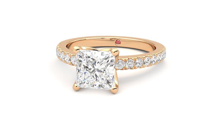 Taylor & Hart Constellation Princess Engagement Ring 360 degree image 27