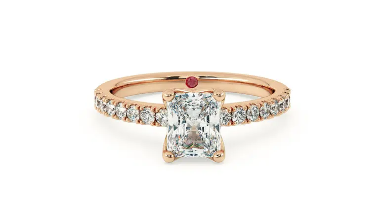 Taylor & Hart Constellation Radiant Engagement Ring 360 detail 01