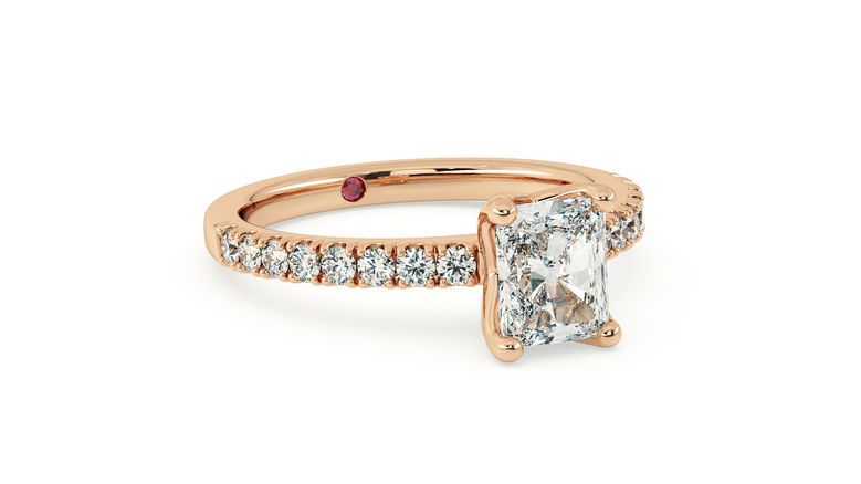 Taylor & Hart Constellation Radiant Engagement Ring 360 degree image 2