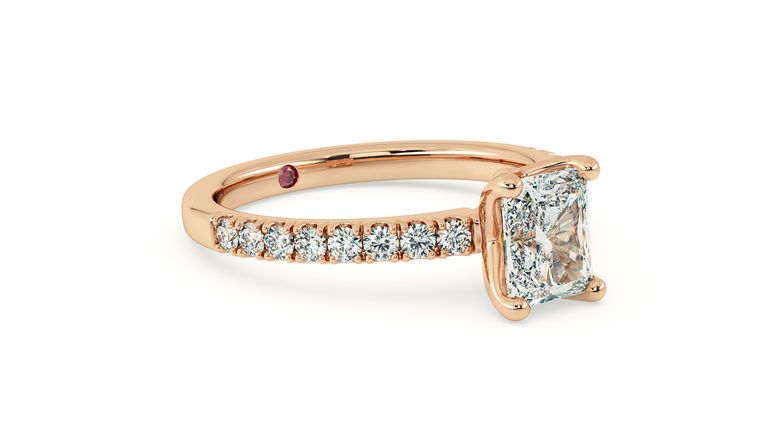 Taylor & Hart Constellation Radiant Engagement Ring 360 degree image 3