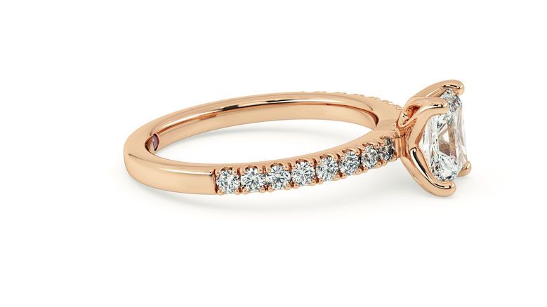 Taylor & Hart Constellation Radiant Engagement Ring 360 degree image 6