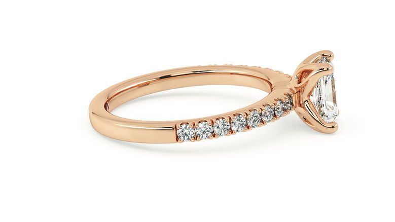 Taylor & Hart Constellation Radiant Engagement Ring 360 degree image 7