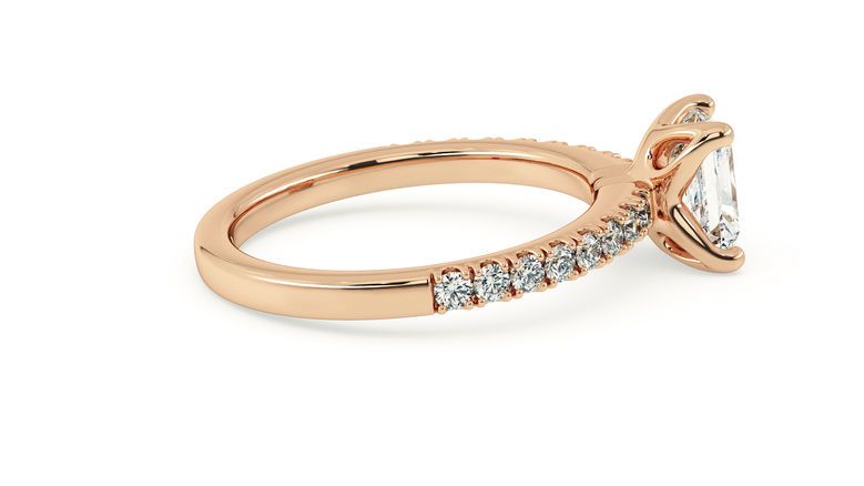 Taylor & Hart Constellation Radiant Engagement Ring 360 degree image 8