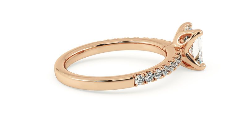 Taylor & Hart Constellation Radiant Engagement Ring 360 degree image 9