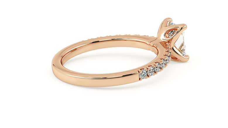Taylor & Hart Constellation Radiant Engagement Ring 360 degree image 10