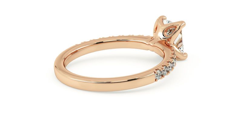 Taylor & Hart Constellation Radiant Engagement Ring 360 degree image 11