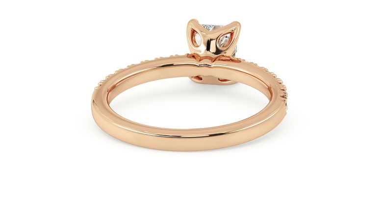 Taylor & Hart Constellation Radiant Engagement Ring 360 degree image 14