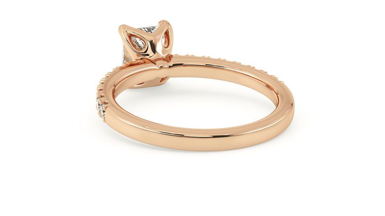Taylor & Hart Constellation Radiant Engagement Ring 360 degree image 17