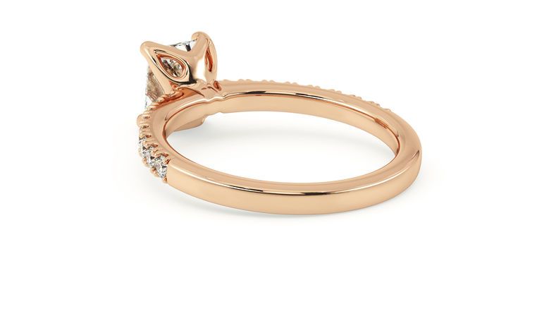 Taylor & Hart Constellation Radiant Engagement Ring 360 degree image 18