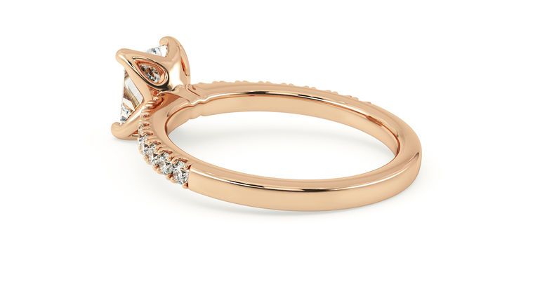 Taylor & Hart Constellation Radiant Engagement Ring 360 degree image 19