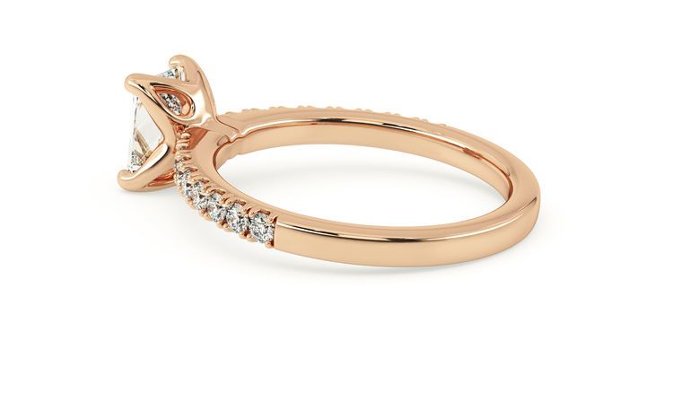 Taylor & Hart Constellation Radiant Engagement Ring 360 degree image 20