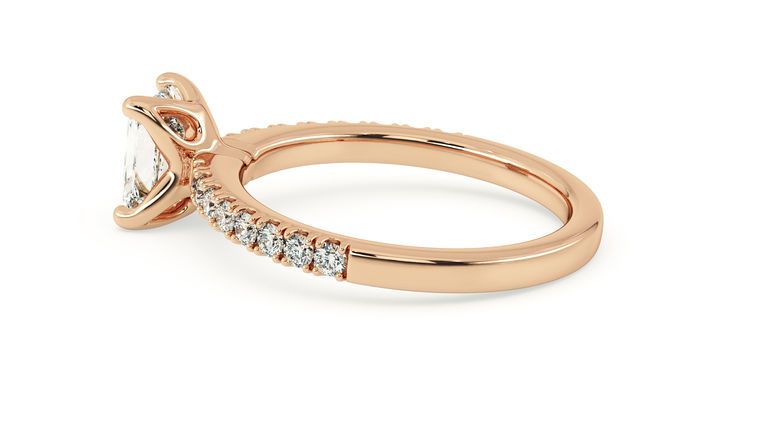 Taylor & Hart Constellation Radiant Engagement Ring 360 degree image 21