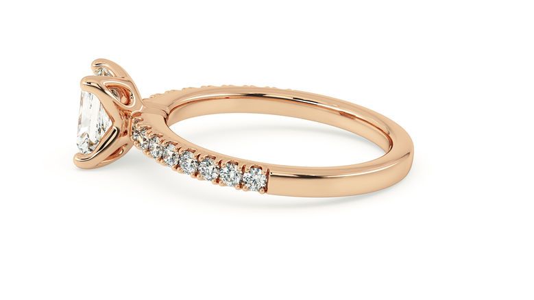 Taylor & Hart Constellation Radiant Engagement Ring 360 degree image 22