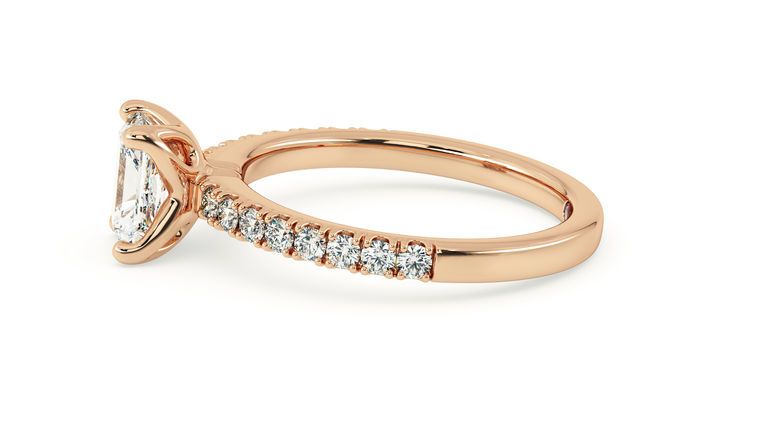 Taylor & Hart Constellation Radiant Engagement Ring 360 degree image 23