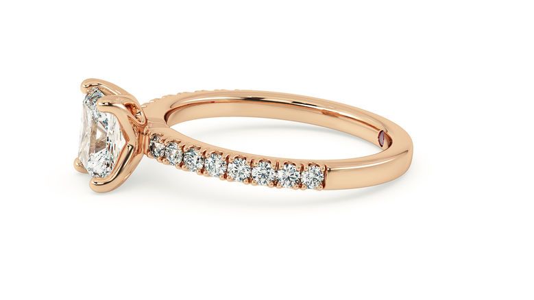 Taylor & Hart Constellation Radiant Engagement Ring 360 degree image 24