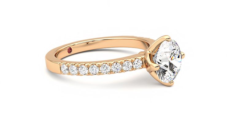 Taylor & Hart Constellation Round Engagement Ring 360 degree image 7