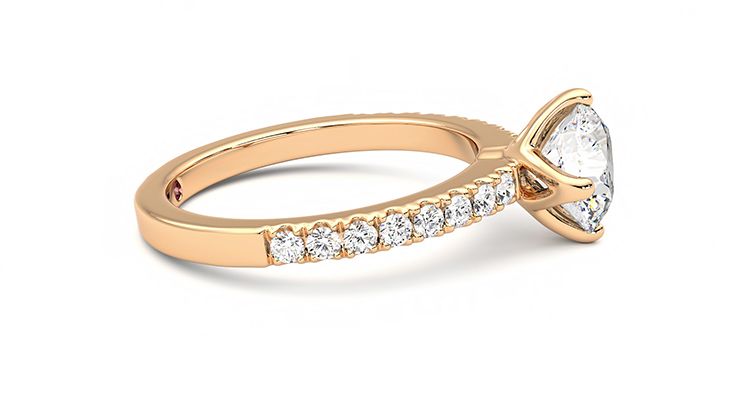 Taylor & Hart Constellation Round Engagement Ring 360 degree image 9